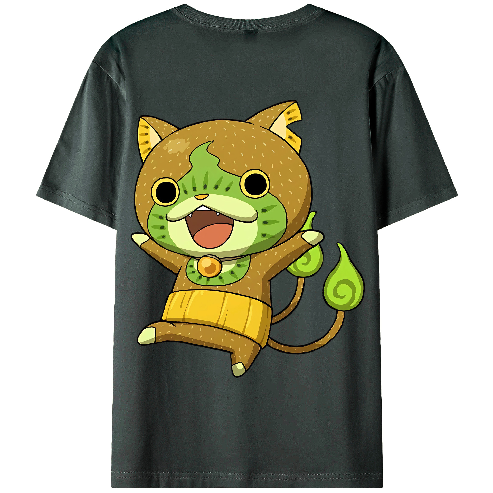 （画像用） 妖怪ウォッチ Yo-kai Watch 綿100％ メンズ半袖Tシャツ（バックプリント） 通気性